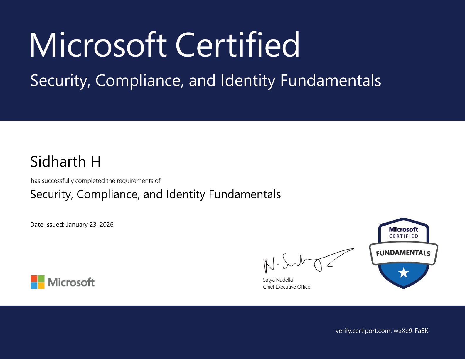Microsoft Certified: Security, Compliance, and Identity Fundamentals (SC-900)